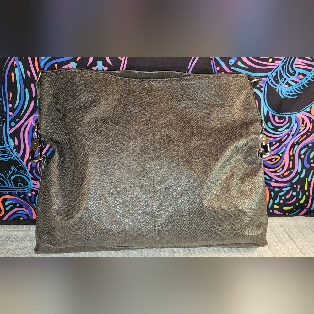 Thirty-one Jewel Dark Gray Leather Hobo Bag - Picture 6 of 12